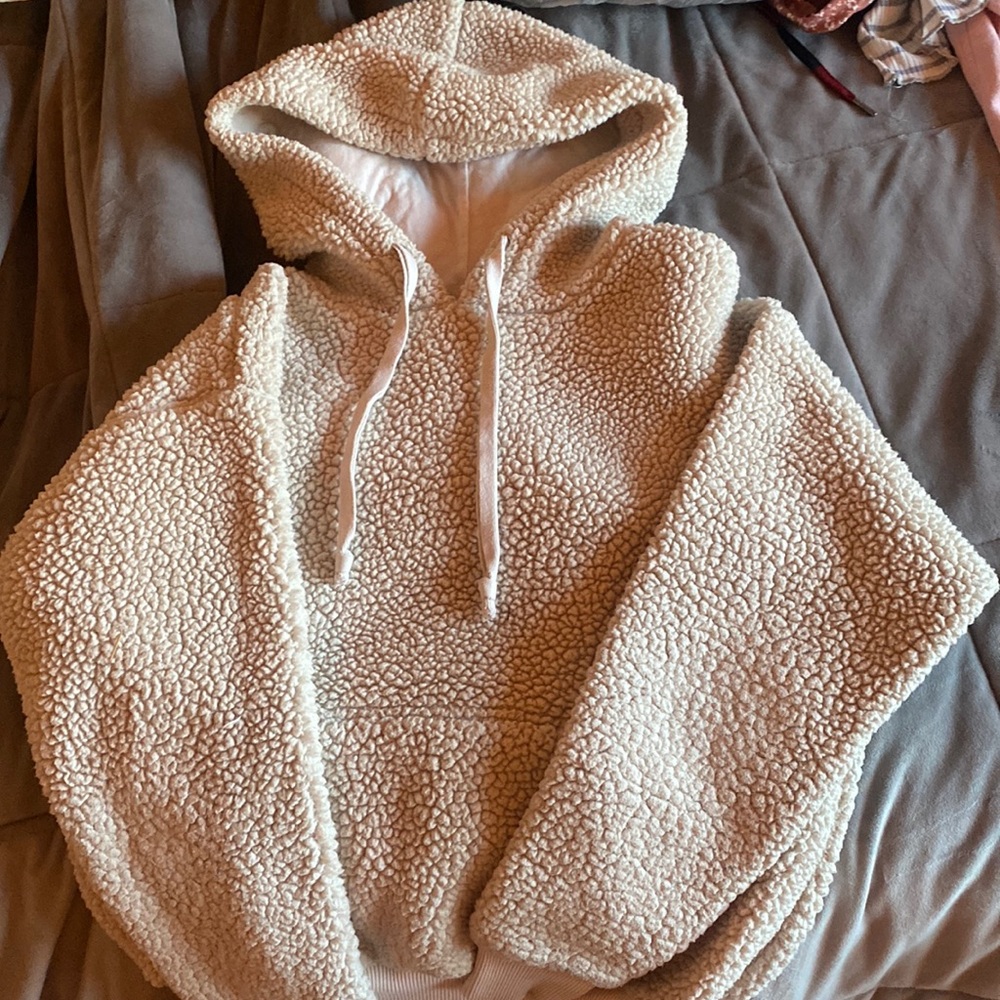 american eagle teddy hoodie